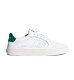 Pánské volnočasové boty Cariuma SALVAS White Premium Leather Ice Logo Metallic Green Sneaker