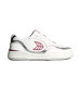 Pánské volnočasové boty Cariuma UBA White Leather and Suede Blush Pink Logo Silver Accents Sneaker