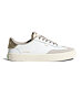 Dámské volnočasové boty Cariuma TOCA White Premium Leather Vintage White Suede Metallic Gold Sneaker