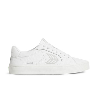 Pánské volnočasové boty Cariuma SALVAS White Premium Leather Ice Logo Sneaker