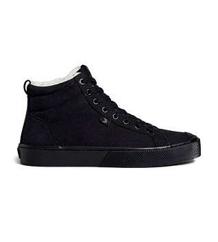 Pánské volnočasové boty Cariuma OCA Therma High All Black Suede Boot