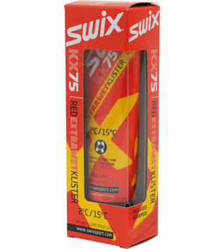 Klistr Swix KX75 Red Extra Wet Klister +2°C to +15°C, 55g