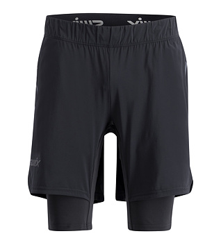 Férfi tövid futónadrág Swix Pace Hybrid Shorts M