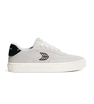 Dámské volnočasové boty Cariuma LUAN PRO Smoke White Suede Black Logo Sneaker