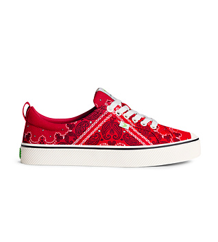 Pánské volnočasové boty Cariuma OCA Low Red Bandana Canvas Sneaker