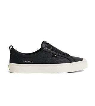 Dámské volnočasové boty Cariuma OCA Low Black Premium Leather Sneaker