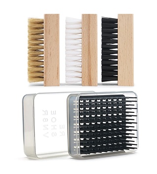 Kartáč Reshoevn8r Shoe Care 3 Brush Set + Bowl Combo