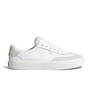 Dámské volnočasové boty Cariuma TOCA White Premium Leather Smoke White Suede Sneaker