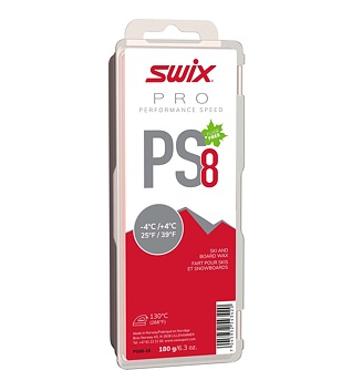Skluzný vosk Swix PS8 Red -4°C/+4°C, 180g