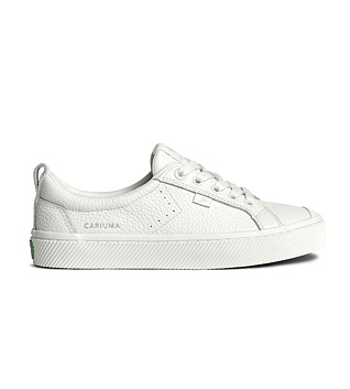 Pánské volnočasové boty Cariuma OCA Pebbled Leather White