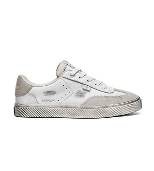 Pánské volnočasové boty Cariuma TOCA Vintage Warm White Diamond Leather and Suede Sneaker