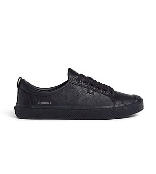 Dámské volnočasové boty Cariuma OCA Low All Black Premium Leather Sneaker