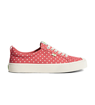 Dámské volnočasové boty Cariuma OCA Low Watermelon Canvas White Polka Dots Sneaker