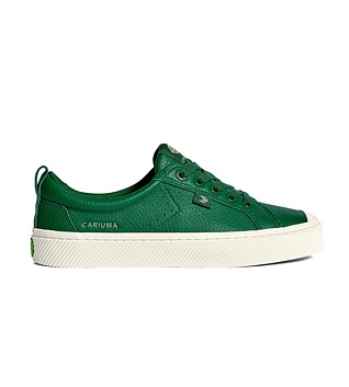 Dámské volnočasové boty Cariuma OCA Low Abundant Green Premium Leather Sneaker