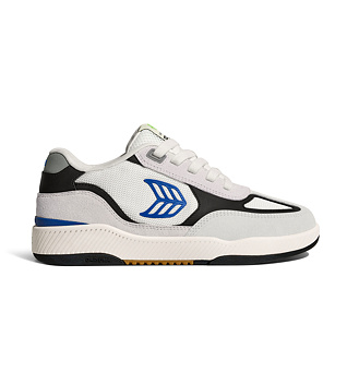 Pánské volnočasové boty Cariuma Skategoat C25 PRO Smoke White Suede Off-White Mesh Bold Blue Logo Bl