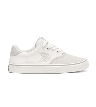 Dámské volnočasové boty Cariuma NAIOCA PRO Stripe Suede and Canvas Smoke White