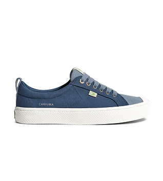 Dámské volnočasové boty Cariuma OCA Low Shadow Blue Canvas Mirage Blue Suede Sneaker