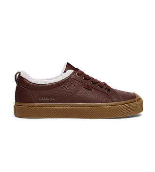 Pánské volnočasové boty Cariuma OCA Therma Low Brown Premium Leather Boot