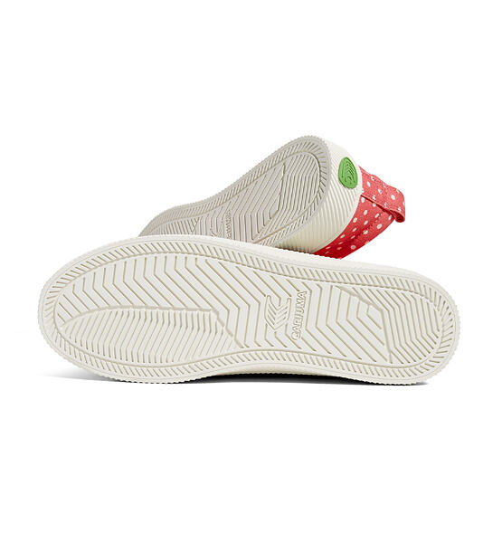 Dámské volnočasové boty Cariuma OCA Low Watermelon Canvas White Polka Dots Sneaker