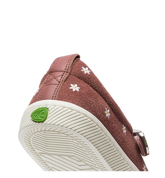 Dámské volnočasové boty Cariuma OCA Mary Jane Withered Rose Suede Embroidered Flowers Sneaker
