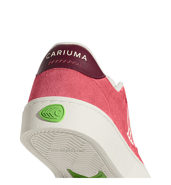 Pánské volnočasové boty Cariuma NAIOCA Watermelon Suede Ivory Logo Ruby Wine Sneaker