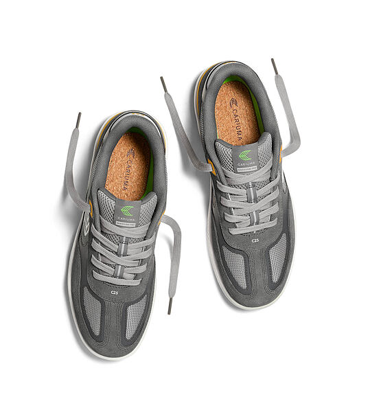 Pánské volnočasové boty Cariuma C25 Skategoat PRO Suede and Mesh Charcoal Grey