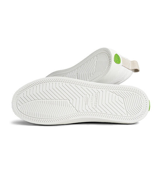 Pánské volnočasové boty Cariuma OCA Low White Premium Leather Vintage White Suede Sneaker