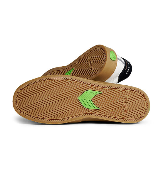 Dámské volnočasové boty Cariuma NAIOCA PRO Stripe Suede and Canvas Gum Vintage White