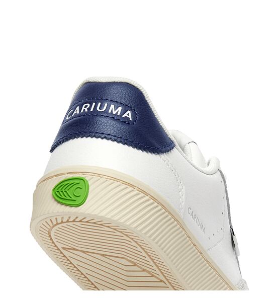 Dámské volnočasové boty Cariuma TOCA White Diamond Leather Smoke White Suede Blue Accents Sneaker