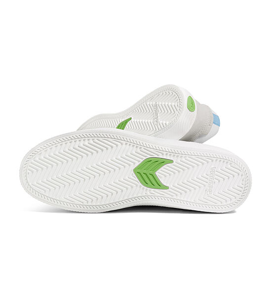 Dámské volnočasové boty Cariuma VALLELY White Leather Vintage White Suede Argentina Blue Logo Sneake