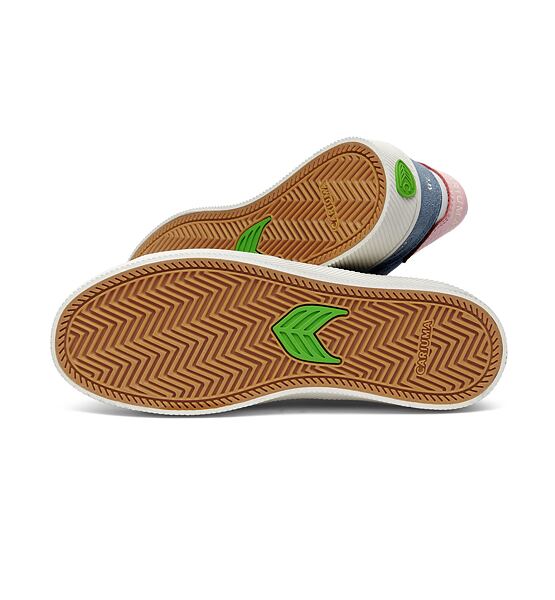 Dámské volnočasové boty Cariuma CATIBA PRO 2.0 Mirage Blue Suede and Cordura Ivory Logo Rose Sneaker