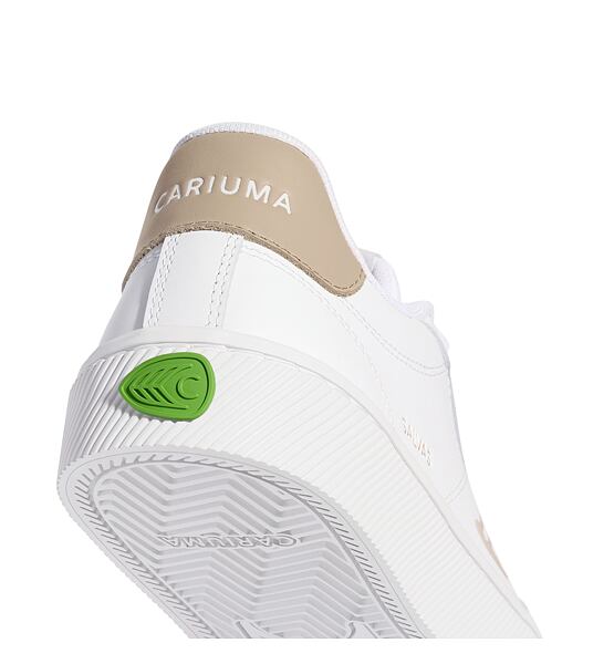 Dámské volnočasové boty Cariuma SALVAS White Leather Shifting Sand Logo Sneaker 
