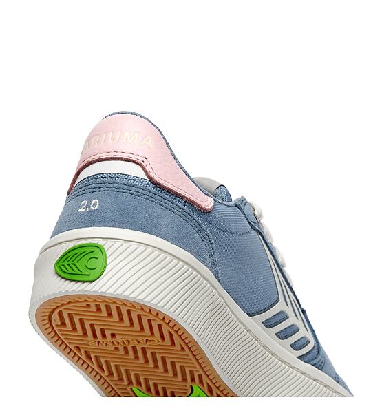 Dámské volnočasové boty Cariuma CATIBA PRO 2.0 Mirage Blue Suede and Cordura Ivory Logo Rose Sneaker