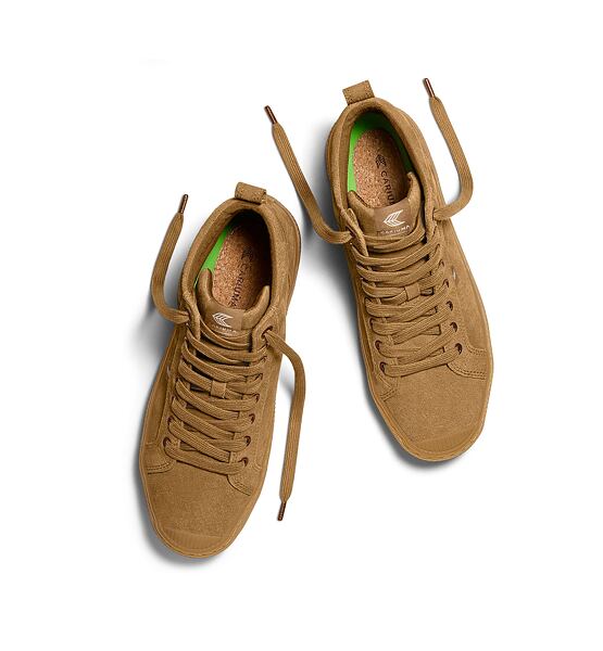 Dámské volnočasové boty Cariuma OCA High All Camel Suede Sneaker
