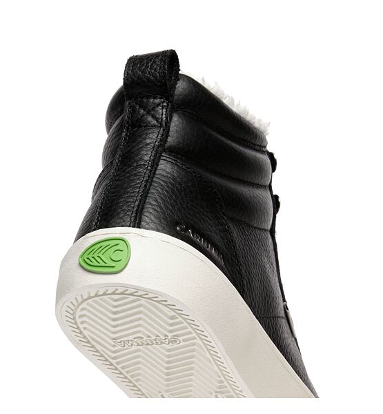 Dámské volnočasové boty Cariuma OCA Therma High Black Premium Leather Sneaker