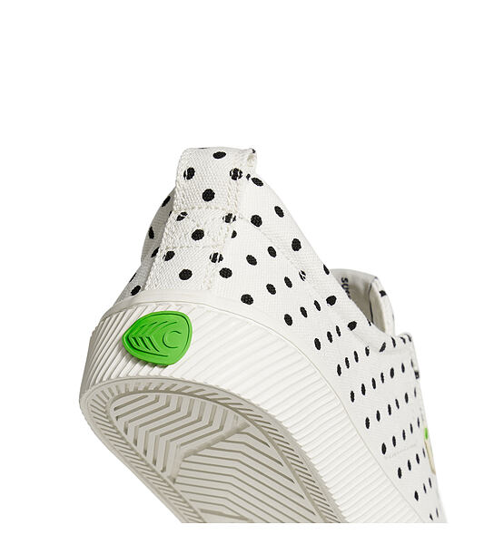 Dámské volnočasové boty Cariuma OCA Low White Canvas Black Polka Dots Sneaker