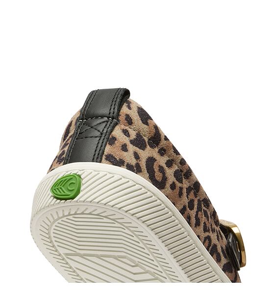Dámské volnočasové boty Cariuma OCA Mary Jane Leopard Print Suede Sneaker