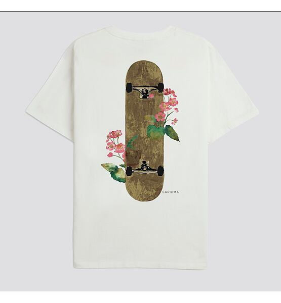 Cariuma T-Shirt Off-White Floral Skateboard