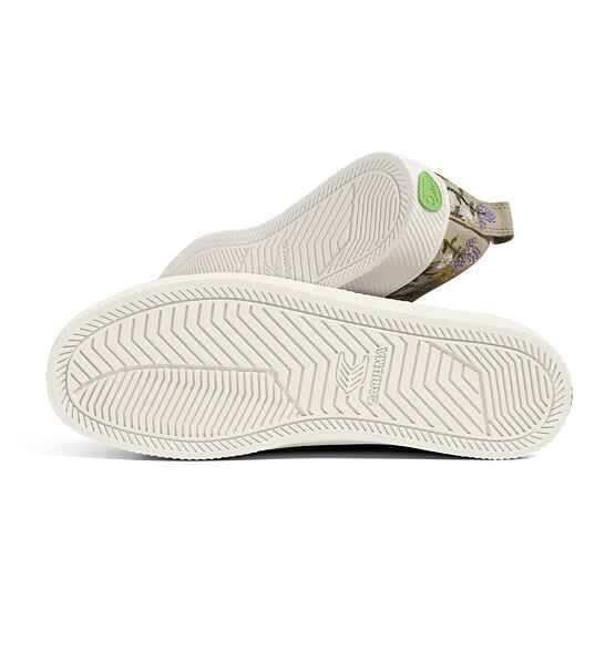 Dámské volnočasové boty Cariuma OCA Low Sand Suede Embroidered Flowers Sneaker