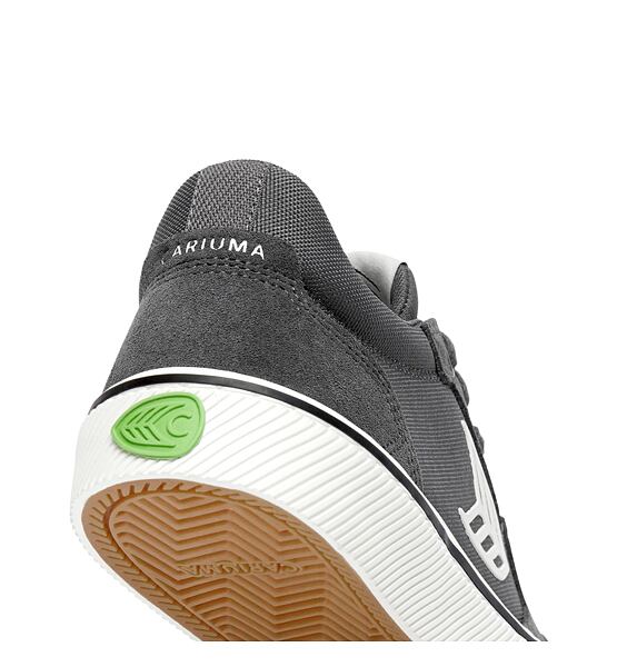 Pánské volnočasové boty Cariuma VALLELY PRO Magnet Grey Suede and Cordura Ivory Logo Sneaker