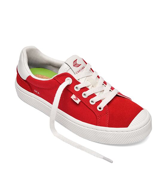 Dámské volnočasové boty Cariuma OCA 2.0 Nylon and Suede Scarlet Red