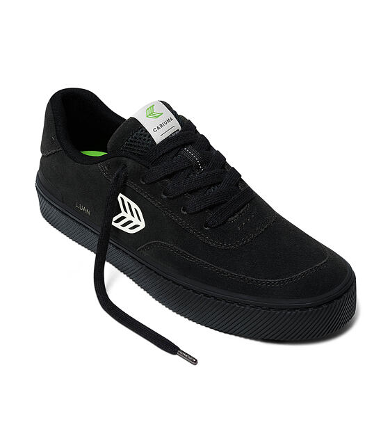 Dámské volnočasové boty Cariuma LUAN PRO All Black Suede Ivory Logo Sneaker