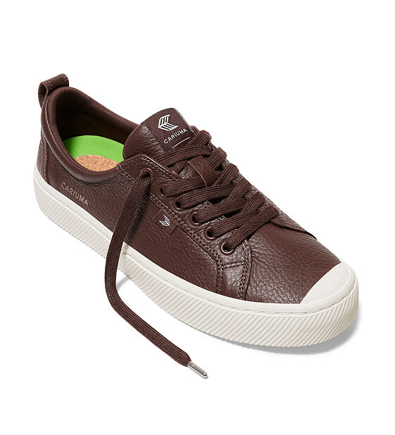 Dámské volnočasové boty Cariuma OCA Low Brown Premium Leather Sneaker