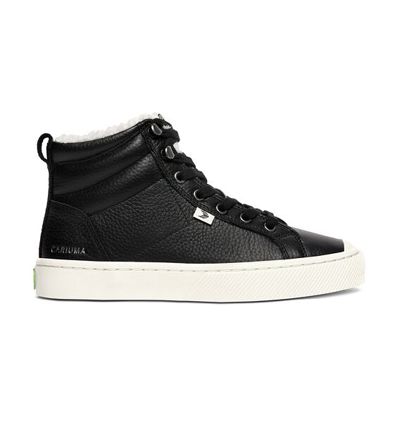 Dámské volnočasové boty Cariuma OCA Therma High Black Premium Leather Sneaker