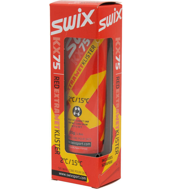 Klistr Swix KX75 Red Extra Wet Klister +2°C to +15°C, 55g