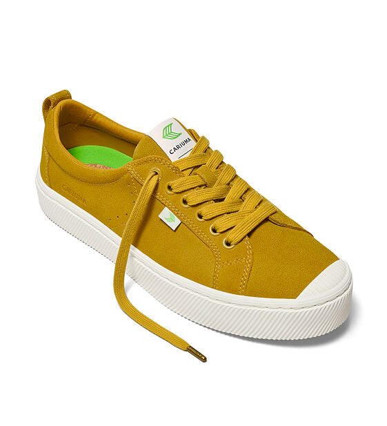 Dámské volnočasové boty Cariuma OCA Low Lemon Curry Suede Sneaker