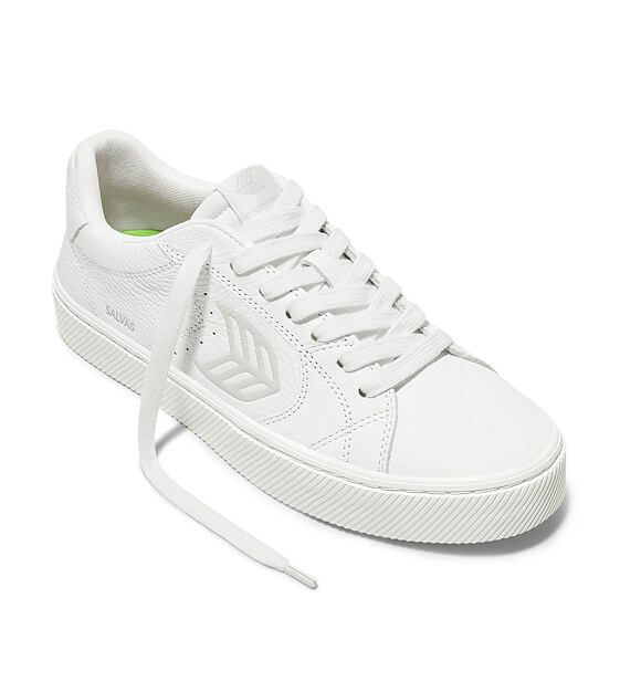 Dámské volnočasové boty Cariuma SALVAS White Premium Leather Ice Logo Sneaker
