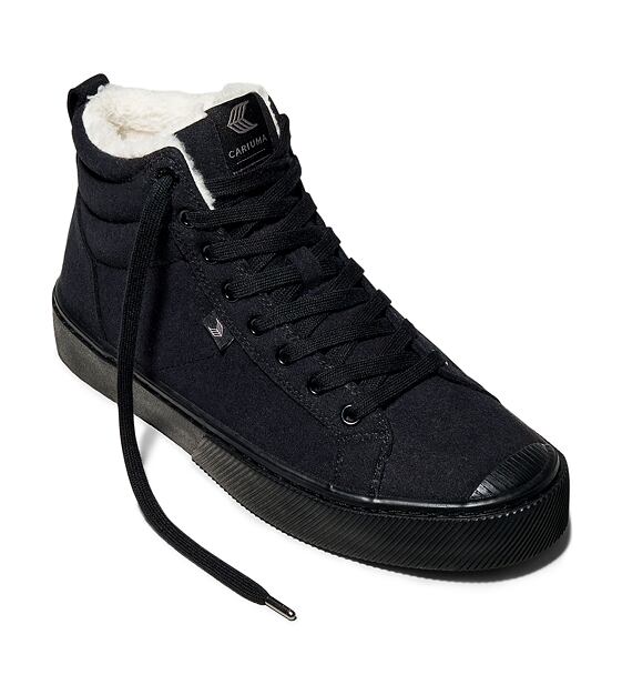 Dámské volnočasové boty Cariuma OCA Therma High All Black Suede Boot