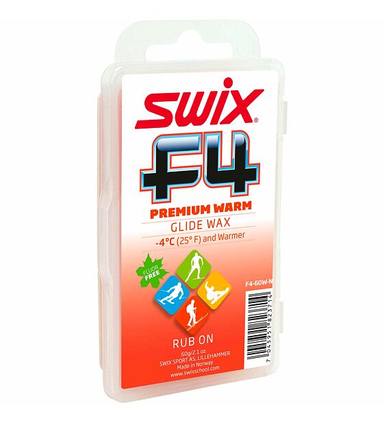Skluzný vosk Swix F4-60W-N Glidewax Warm 60g w/cork