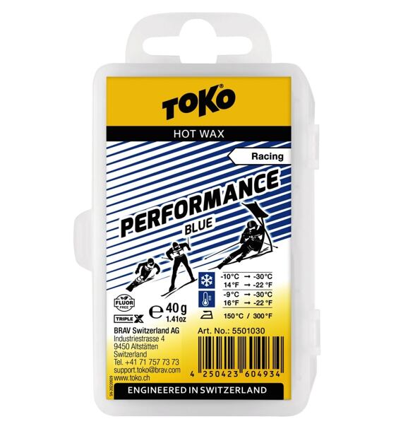 Skluzný vosk Toko Performance blue 40g